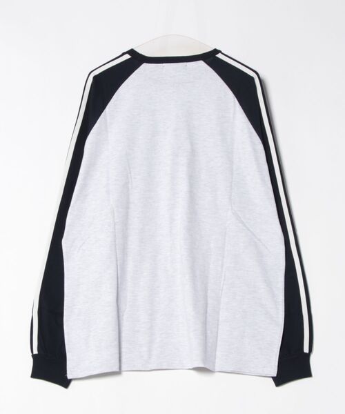 SAINTPAIN(セイントペイン)の「【UNISEX】SAINTPAIN/METALラグランロングスリーブT(Tシャツ/カットソー・レディース・ライトグレー/チャコール・MEDIUM/LARGE)」の3枚目の写真