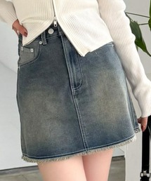 clear | 台形デニムミニスカート［大人カジュアル 着回し抜群］≪SS新作≫(デニムスカート)