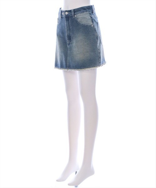 clear（クリア）の「台形デニムミニスカート［大人カジュアル 着回し抜群］≪SS新作≫（デニムスカート・レディース・ライトブルー/ブルー・S/M）」の8枚目の写真