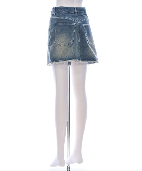 clear（クリア）の「台形デニムミニスカート［大人カジュアル 着回し抜群］≪SS新作≫（デニムスカート・レディース・ライトブルー/ブルー・S/M）」の10枚目の写真