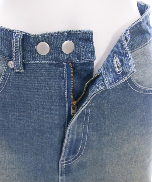 clear（クリア）の「台形デニムミニスカート［大人カジュアル 着回し抜群］≪SS新作≫（デニムスカート・レディース・ライトブルー/ブルー・S/M）」の14枚目の写真