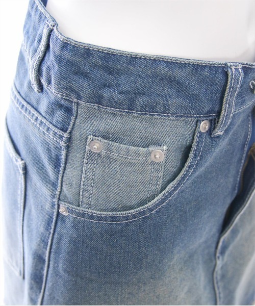 clear（クリア）の「台形デニムミニスカート［大人カジュアル 着回し抜群］≪SS新作≫（デニムスカート・レディース・ライトブルー/ブルー・S/M）」の15枚目の写真