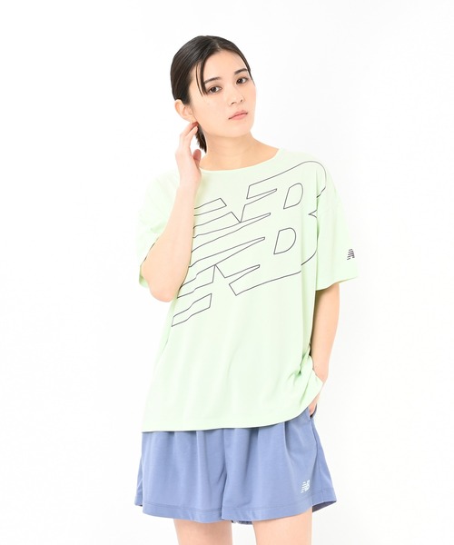 NEW BALANCE(ニューバランス)の「パフォーマンスファンクションTシャツ(Tシャツ/カットソー・レディース・ライトグリーン/ライトイエロー/ブラック/ライトブルー・SMALL/MEDIUM/LARGE/X-LARGE)」の1枚目の写真