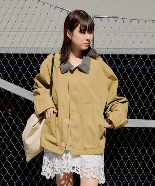 WHIMSIC(ウィムジック)の「【UNISEX】トラディショナルジャケット(ブルゾン・メンズ・ベージュ/チャコールグレー・FREE)」の20枚目の写真