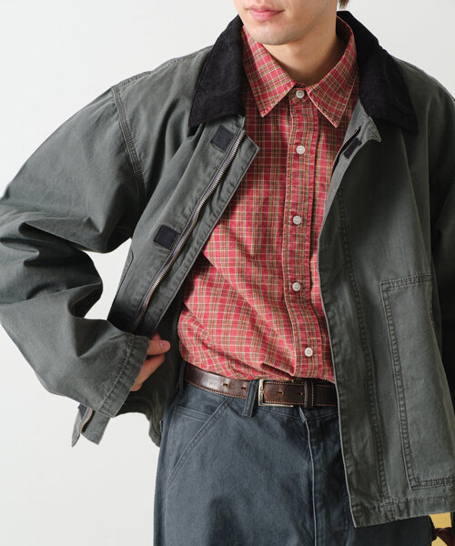 WHIMSIC(ウィムジック)の「【UNISEX】トラディショナルジャケット(ブルゾン・メンズ・ベージュ/チャコールグレー・FREE)」の5枚目の写真