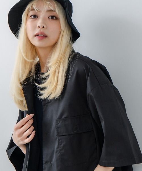 Dickies(ディッキーズ)の「【DICKIES/ディッキーズ】ライトTCツイルワークシャツ(シャツ/ブラウス・メンズ・ベージュ/グリーン/ブラック/チャコールグレー・MEDIUM/LARGE/X-LARGE)」の3枚目の写真