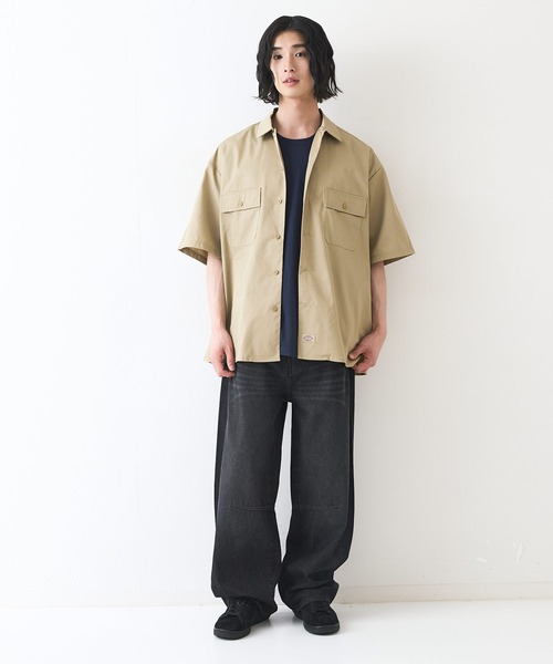 Dickies(ディッキーズ)の「【DICKIES/ディッキーズ】ライトTCツイルワークシャツ(シャツ/ブラウス・メンズ・ベージュ/グリーン/ブラック/チャコールグレー・MEDIUM/LARGE/X-LARGE)」の14枚目の写真