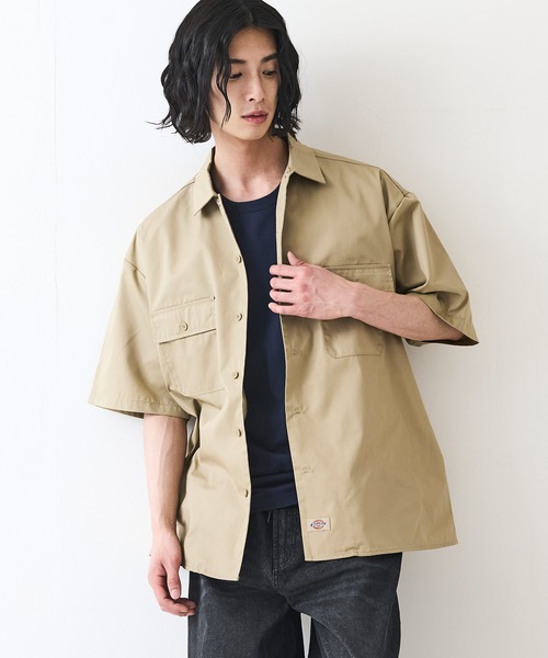 Dickies(ディッキーズ)の「【DICKIES/ディッキーズ】ライトTCツイルワークシャツ(シャツ/ブラウス・メンズ・ベージュ/グリーン/ブラック/チャコールグレー・MEDIUM/LARGE/X-LARGE)」の16枚目の写真