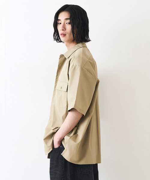 Dickies(ディッキーズ)の「【DICKIES/ディッキーズ】ライトTCツイルワークシャツ(シャツ/ブラウス・メンズ・ベージュ/グリーン/ブラック/チャコールグレー・MEDIUM/LARGE/X-LARGE)」の18枚目の写真