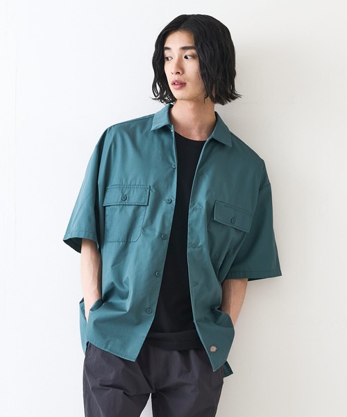 Dickies(ディッキーズ)の「【DICKIES/ディッキーズ】ライトTCツイルワークシャツ(シャツ/ブラウス・メンズ・ベージュ/グリーン/ブラック/チャコールグレー・MEDIUM/LARGE/X-LARGE)」の22枚目の写真