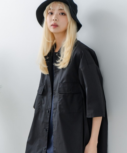 Dickies(ディッキーズ)の「【DICKIES/ディッキーズ】ライトTCツイルワークシャツ(シャツ/ブラウス・メンズ・ベージュ/グリーン/ブラック/チャコールグレー・MEDIUM/LARGE/X-LARGE)」の7枚目の写真