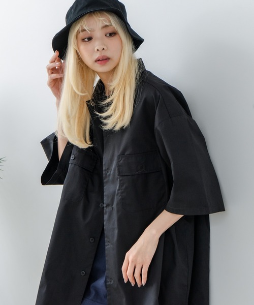 Dickies(ディッキーズ)の「【DICKIES/ディッキーズ】ライトTCツイルワークシャツ(シャツ/ブラウス・メンズ・ベージュ/グリーン/ブラック/チャコールグレー・MEDIUM/LARGE/X-LARGE)」の8枚目の写真