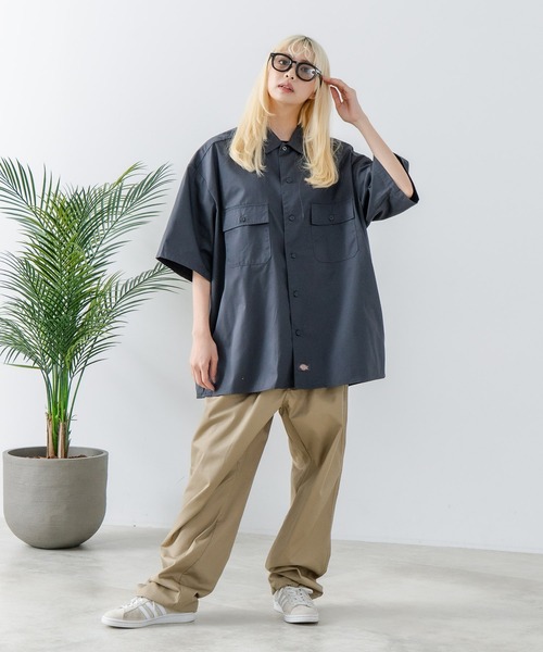 DICKIES/ディッキーズ】ライトTCツイルワークシャツ（シャツ