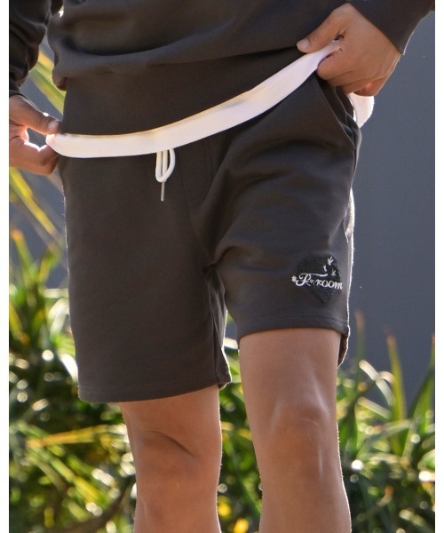 #Re:room（リルーム）の「カクタスハートアイコンカラースウェットショーツ（スウェットパンツ・メンズ・ライトブラック/ミント/ライトイエロー・MEDIUM/SMALL）」の2枚目の写真