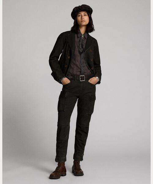 RRL(ダブル アール エル)の「ダブルブレステッド ブラック デニム ジャケット(デニムジャケット・レディース・ブラック系1・1/2/3/4/5)」の4枚目の写真