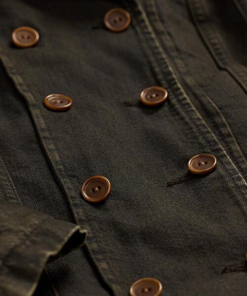 RRL(ダブル アール エル)の「ダブルブレステッド ブラック デニム ジャケット(デニムジャケット・レディース・ブラック系1・1/2/3/4/5)」の9枚目の写真