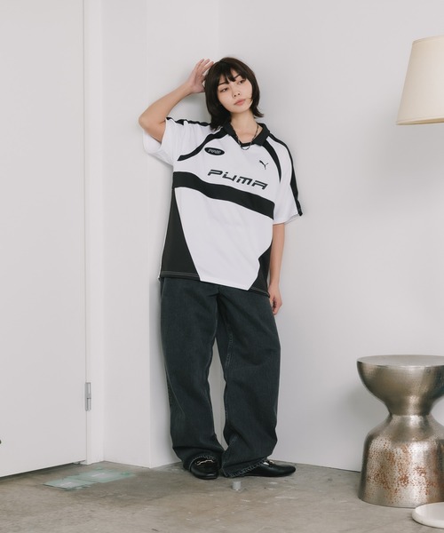 PUMA（プーマ）の「PUMA/プーマ FOOTBALL シャツ（Tシャツ/カットソー・メンズ・ブラック/ホワイト・L/XL/M）」の5枚目の写真