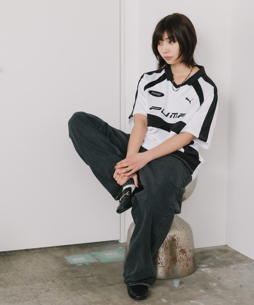PUMA（プーマ）の「PUMA/プーマ FOOTBALL シャツ（Tシャツ/カットソー・メンズ・ブラック/ホワイト・L/XL/M）」の10枚目の写真