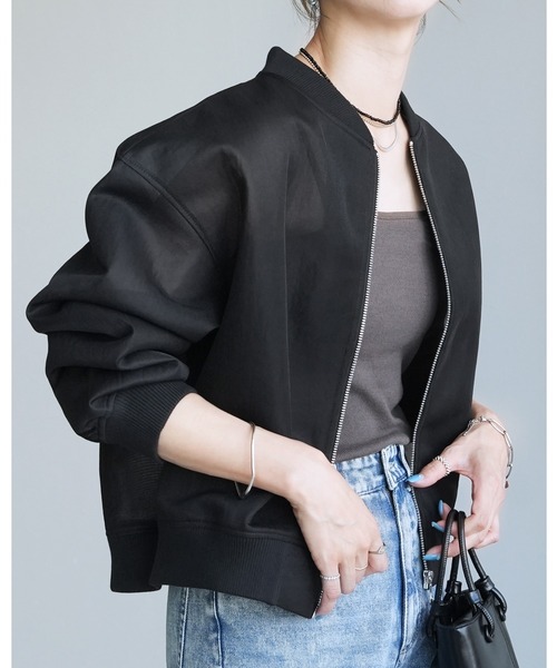 reca（レカ）の「ダンボールシアーMA-1（MA-1・レディース・ブラック/ホワイト/カーキ/モカ・M）」の2枚目の写真