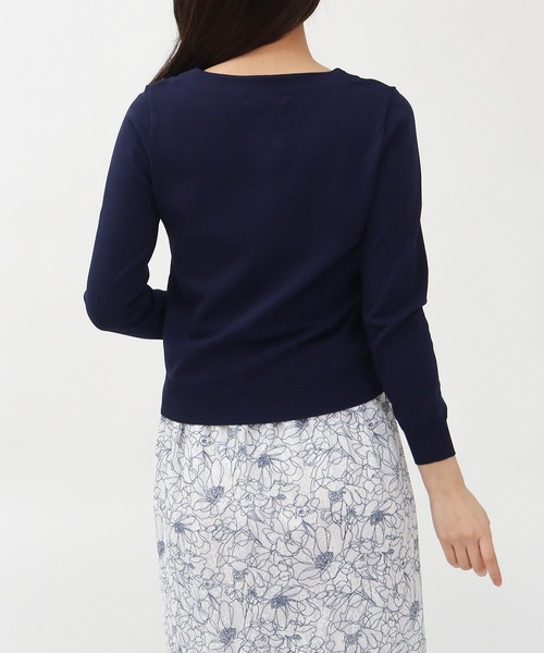 ASTORIA ODIER（アストリアオディール）の「(冷房対策) ジュエリーボタンカーディガン（カーディガン/ボレロ・レディース・ネイビー/ホワイト/ライトグレー/ピンク・SMALL/MEDIUM/LARGE）」の5枚目の写真