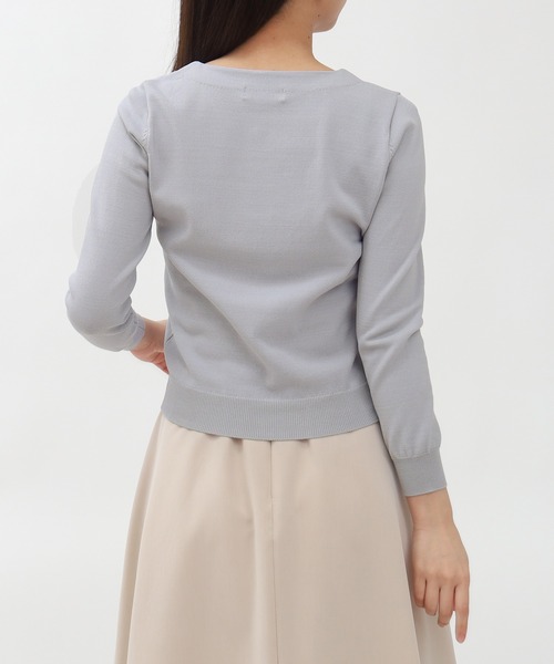 ASTORIA ODIER（アストリアオディール）の「(冷房対策) ジュエリーボタンカーディガン（カーディガン/ボレロ・レディース・ネイビー/ホワイト/ライトグレー/ピンク・SMALL/MEDIUM/LARGE）」の9枚目の写真