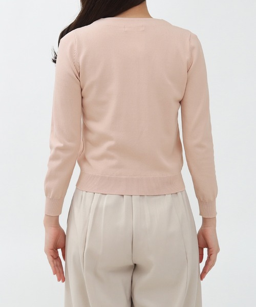 ASTORIA ODIER（アストリアオディール）の「(冷房対策) ジュエリーボタンカーディガン（カーディガン/ボレロ・レディース・ネイビー/ホワイト/ライトグレー/ピンク・SMALL/MEDIUM/LARGE）」の13枚目の写真