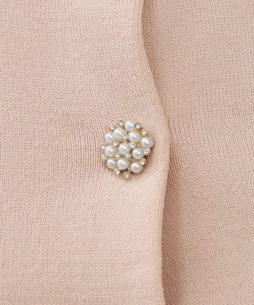 ASTORIA ODIER（アストリアオディール）の「(冷房対策) ジュエリーボタンカーディガン（カーディガン/ボレロ・レディース・ネイビー/ホワイト/ライトグレー/ピンク・SMALL/MEDIUM/LARGE）」の16枚目の写真