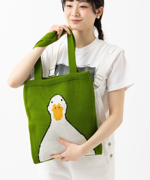 emonique(エモニーク)の「ニットトートバッグ 45x30cm(トートバッグ・レディース・その他6/その他4/その他7/その他9/その他12/その他1/その他2/その他3/その他5/その他11/その他8/その他10/その他13・FREE)」の2枚目の写真