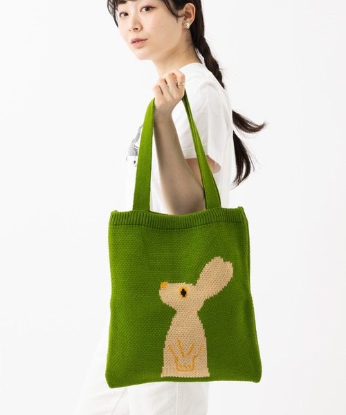 emonique(エモニーク)の「ニットトートバッグ 45x30cm(トートバッグ・レディース・その他6/その他4/その他7/その他9/その他12/その他1/その他2/その他3/その他5/その他11/その他8/その他10/その他13・FREE)」の3枚目の写真