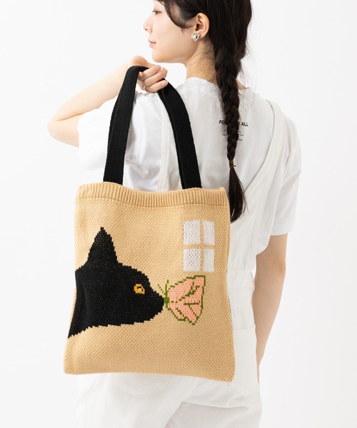 emonique(エモニーク)の「ニットトートバッグ 45x30cm(トートバッグ・レディース・その他6/その他4/その他7/その他9/その他12/その他1/その他2/その他3/その他5/その他11/その他8/その他10/その他13・FREE)」の4枚目の写真