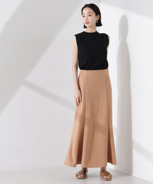 NANO universe（ナノユニバース）の「カットジョーゼットフレアスカート（セットアップ可）（スカート・レディース・ブラック/グレー/キャメル・FREE）」の18枚目の写真