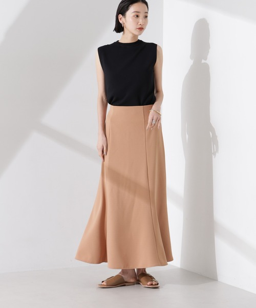 NANO universe（ナノユニバース）の「カットジョーゼットフレアスカート（セットアップ可）（スカート・レディース・ブラック/グレー/キャメル・FREE）」の17枚目の写真
