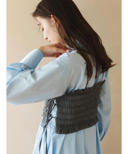 so4u(ソーフォーユー)の「フリルビスチェ(シャツ/ブラウス・レディース・グレー/ピンク・F)」の5枚目の写真
