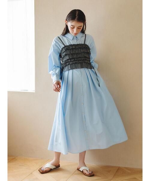 so4u(ソーフォーユー)の「フリルビスチェ(シャツ/ブラウス・レディース・グレー/ピンク・F)」の10枚目の写真