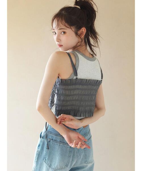 so4u(ソーフォーユー)の「フリルビスチェ(シャツ/ブラウス・レディース・グレー/ピンク・F)」の16枚目の写真