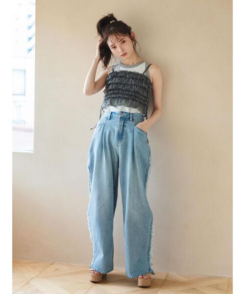 so4u(ソーフォーユー)の「フリルビスチェ(シャツ/ブラウス・レディース・グレー/ピンク・F)」の18枚目の写真