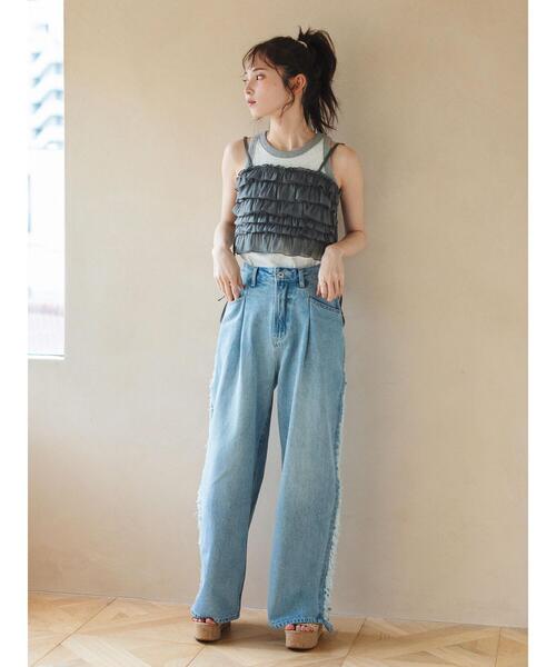 so4u(ソーフォーユー)の「フリルビスチェ(シャツ/ブラウス・レディース・グレー/ピンク・F)」の19枚目の写真