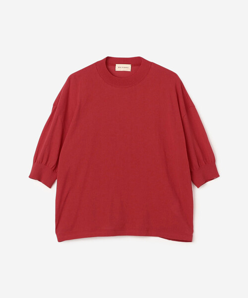 補修あり 美品◯MEYAME コットン ニットT レッド 補修あり 美品◯MEYAME コットン ニットT レッド