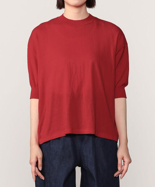 MEYAME コットンニット半袖Tシャツ MEYAME |〈別注〉コットンニット半袖Tシャツ WOMEN（ニット