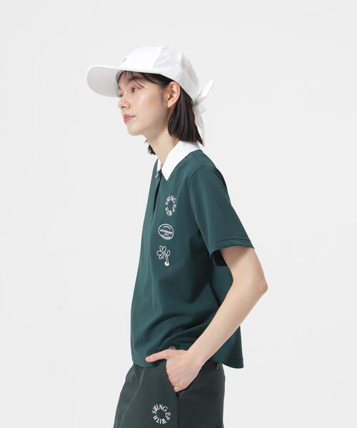 Jack Bunny!!（ジャックバニー）の「【Jack Bunny!!】【Dickies】PEカノコ半袖ポロシャツ（ポロシャツ・レディース・グリーン/ホワイト/イエロー・LARGE/MEDIUM/SMALL）」の9枚目の写真