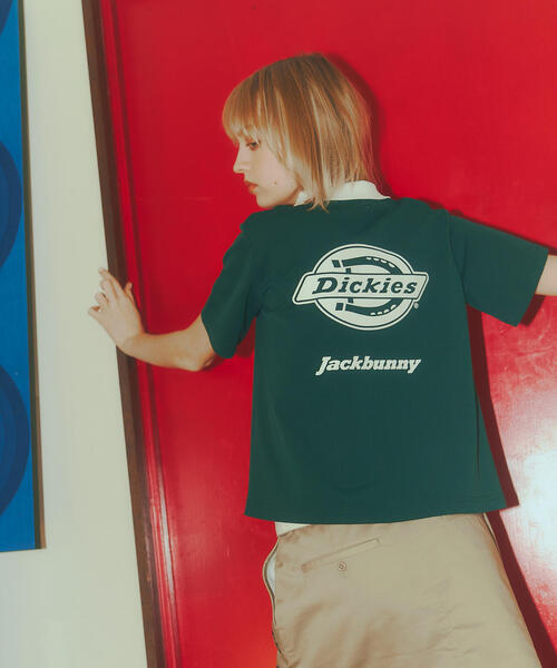 Jack Bunny!!（ジャックバニー）の「【Jack Bunny!!】【Dickies】PEカノコ半袖ポロシャツ（ポロシャツ・レディース・グリーン/ホワイト/イエロー・LARGE/MEDIUM/SMALL）」の17枚目の写真