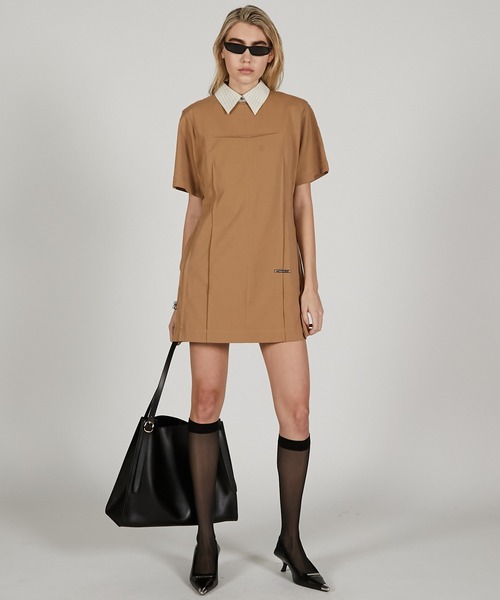 PRANK PROJECT（プランクプロジェクト）の「バックホールフォルムオーバーTEE / Backhole Form Over Tee（Tシャツ/カットソー・レディース・ベージュ/チャコールグレー/ライトグレー・FREE）」の16枚目の写真