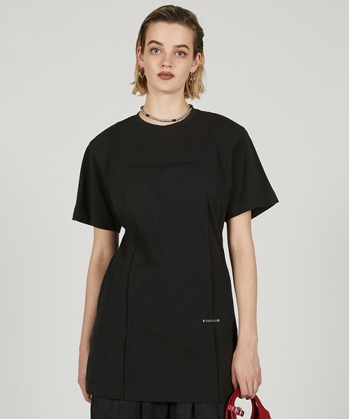 PRANK PROJECT（プランクプロジェクト）の「バックホールフォルムオーバーTEE / Backhole Form Over Tee（Tシャツ/カットソー・レディース・ベージュ/チャコールグレー/ライトグレー・FREE）」の10枚目の写真