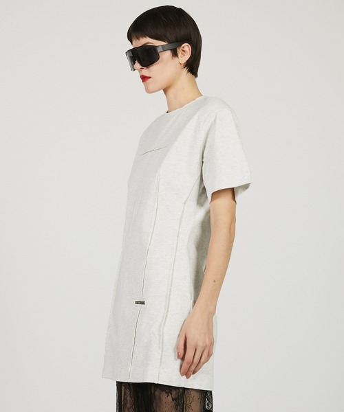 PRANK PROJECT（プランクプロジェクト）の「バックホールフォルムオーバーTEE / Backhole Form Over Tee（Tシャツ/カットソー・レディース・ベージュ/チャコールグレー/ライトグレー・FREE）」の6枚目の写真