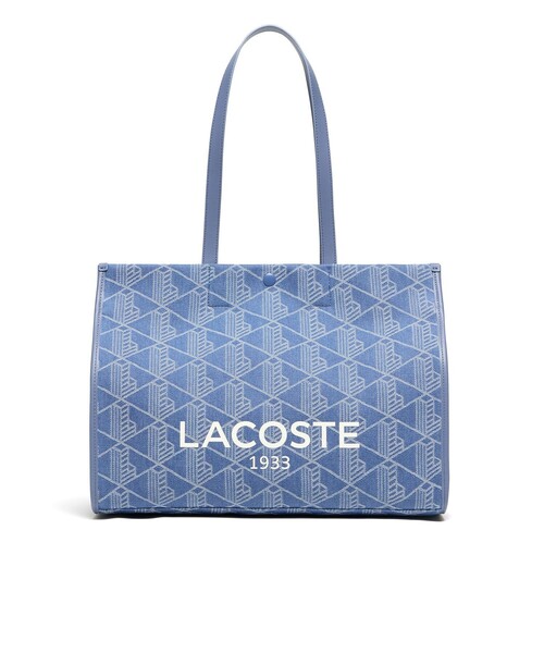 洗練【LACOSTE】ヘリテージジャカード モノグラム デニム トート セール】ヘリテージジャカード モノグラムデニムトートバッグ