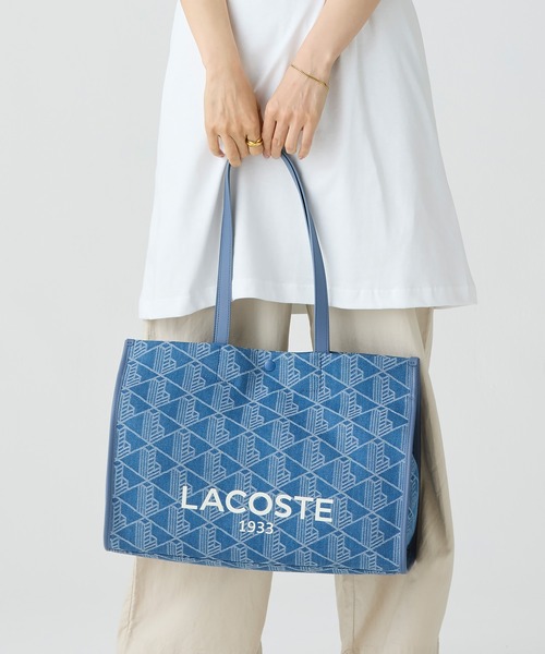 LACOSTE ヘリテージジャカードデニムトート LACOSTE（ラコステ）の「ヘリテージジャカード モノグラムデニムトート