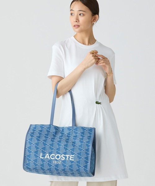 【Lacoste】パステルカラー ラージトートバッグ 大容量 軽量 LACOSTE ラコステ L.12.12 プチピケ ラージ トートバッグ