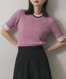 SENSE OF PLACE by URBAN RESEARCH | 『WEB限定』バイカラーコンパクトセーター(5分袖)(ニット/セーター)