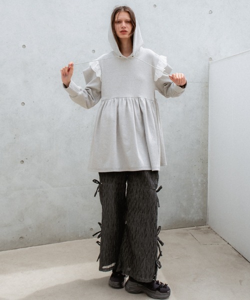 セール】organdie ribbon wide pants（その他パンツ）｜HONEY MI
