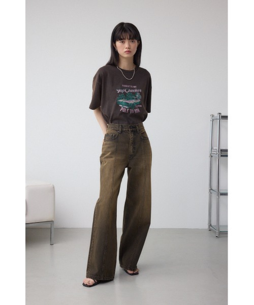 AZUL by moussy(アズールバイマウジー)の「USEDロックルーズTシャツ(Tシャツ/カットソー・レディース・イエロー系その他/ピンク系その他・FREE)」の15枚目の写真